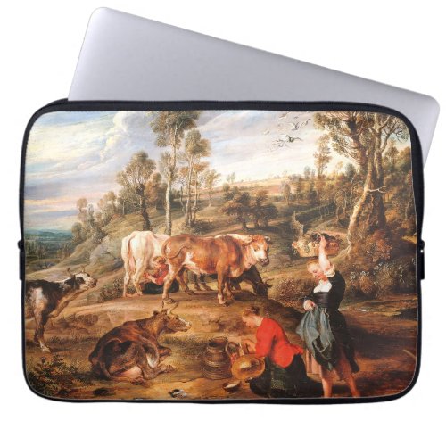 Peter Paul Rubens Milkmaids with Cattle in a Lands Laptop Sleeve