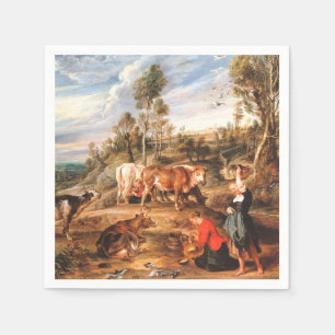 Peter Paul Rubens Milkmaids with Cattle in a Lands Napkins