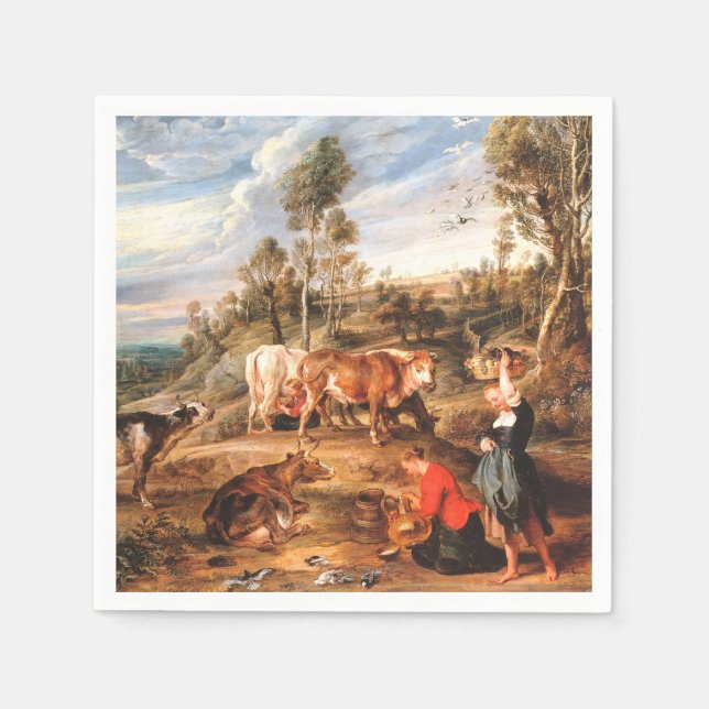 Peter Paul Rubens Milkmaids with Cattle in a Lands Napkins (Front)