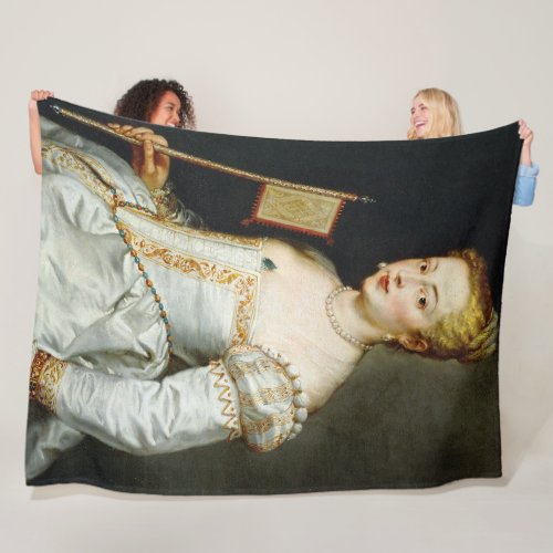 Peter Paul Rubens Portrait of a Lady Fleece Blanket