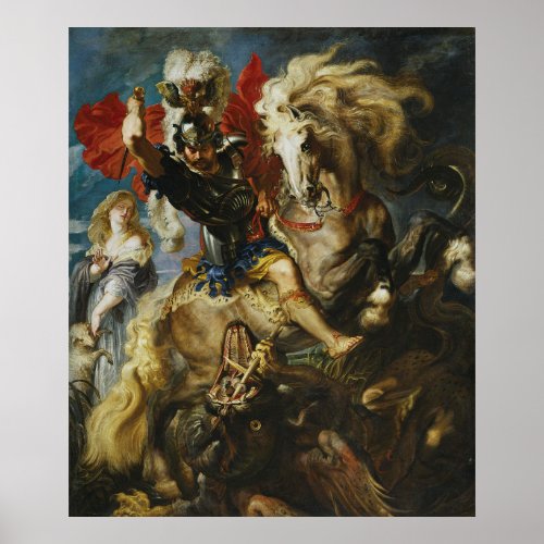 Peter Paul Rubens  St George Battles the Dragon Poster