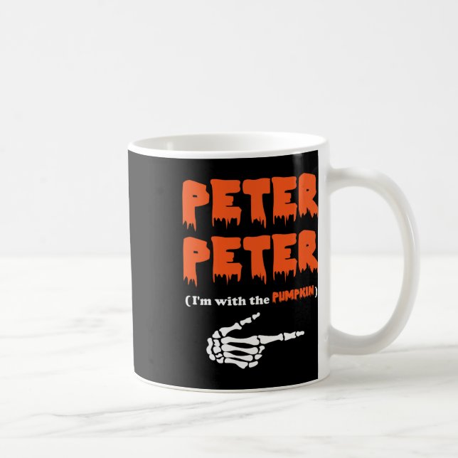Peter Peter I'm With The Pumpkin Halloween Costume Coffee Mug (Right)