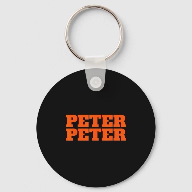 Peter Peter Pumpkin Eater Halloween Couples Costum Keychain (Front)
