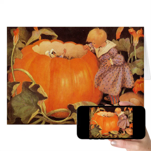 Peter, Peter, PumpkinEater Nursery Rhyme Card Zazzle