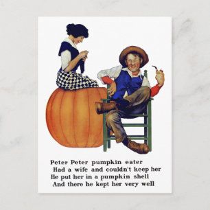 PETER PETER PUMPKIN EATER POSTCARD
