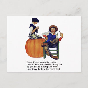 PETER PETER PUMPKIN EATER POSTCARD