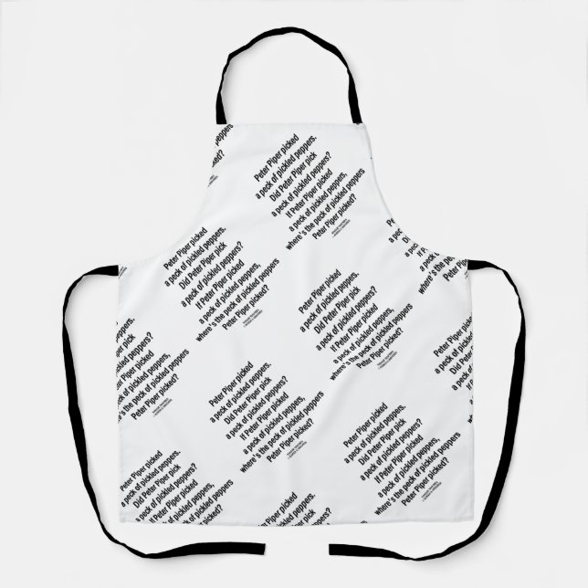 Peter Piper Picked Peck Of Pickled Peppers Apron (Front)