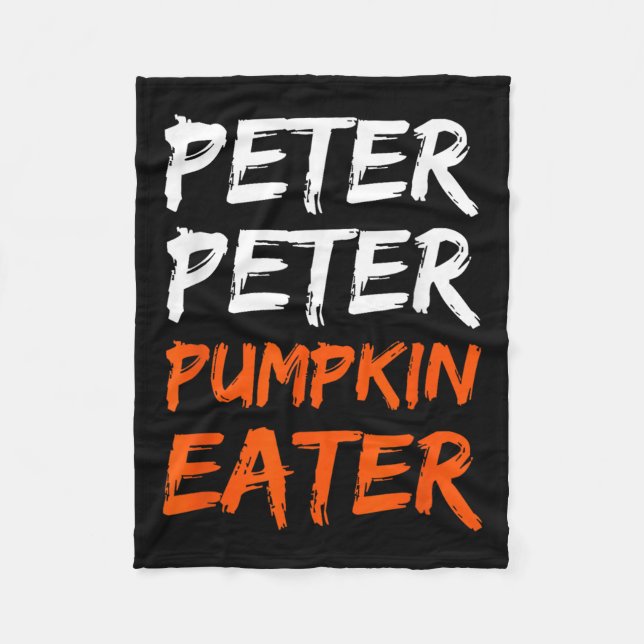 Peter Pumpkin Costume Eater Halloween  Fleece Blanket (Front)