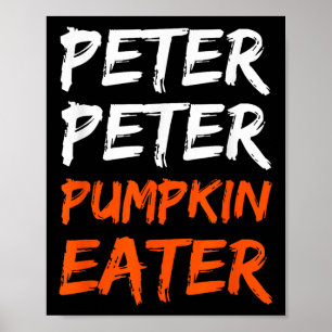 Peter Pumpkin Costume Eater Halloween  Poster
