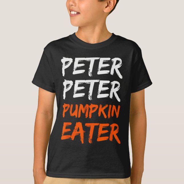 Peter Pumpkin Costume Eater Halloween  T-Shirt (Front)