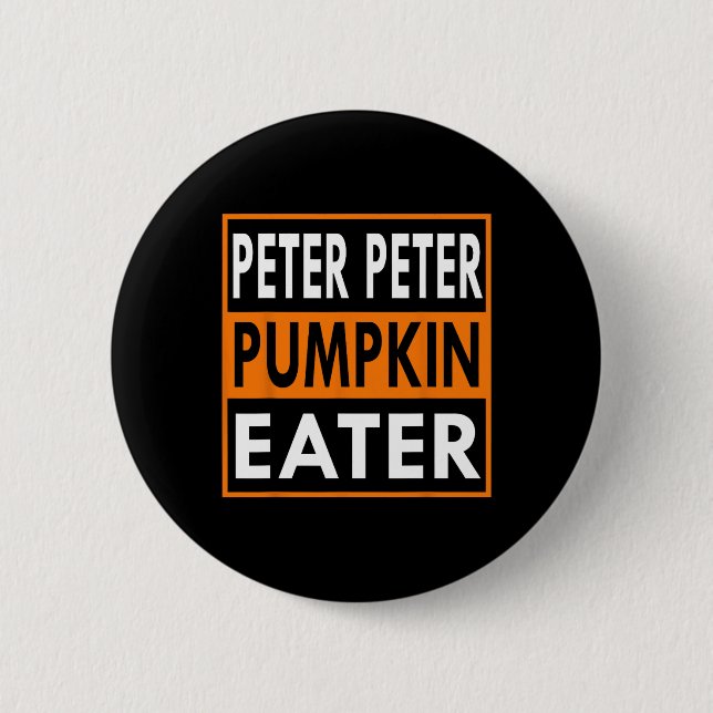 Peter Pumpkin Eater Costume for Couples - Matching Button (Front)