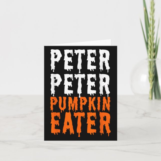 Peter Pumpkin Eater Halloween Costume Couple Men  Card (Front)