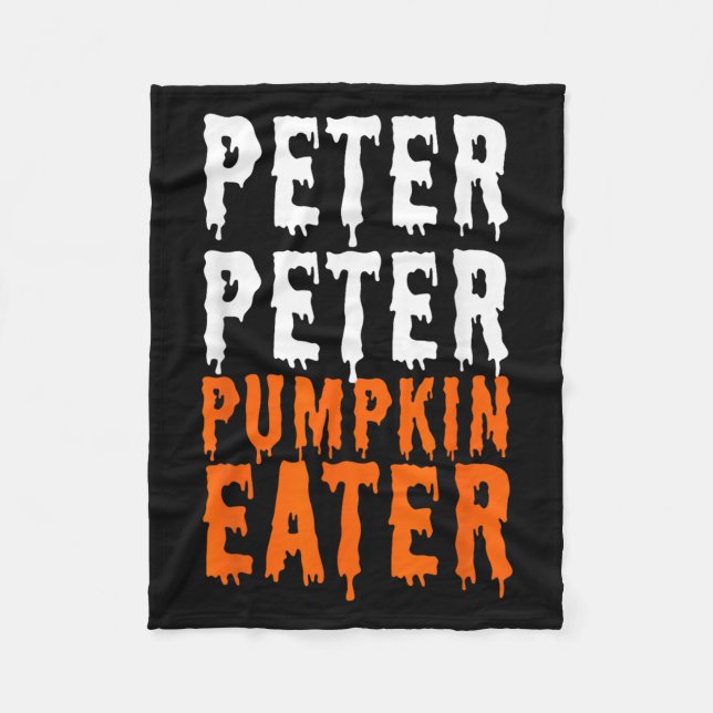 Peter Pumpkin Eater Halloween Costume Couple Men  Fleece Blanket (Front)