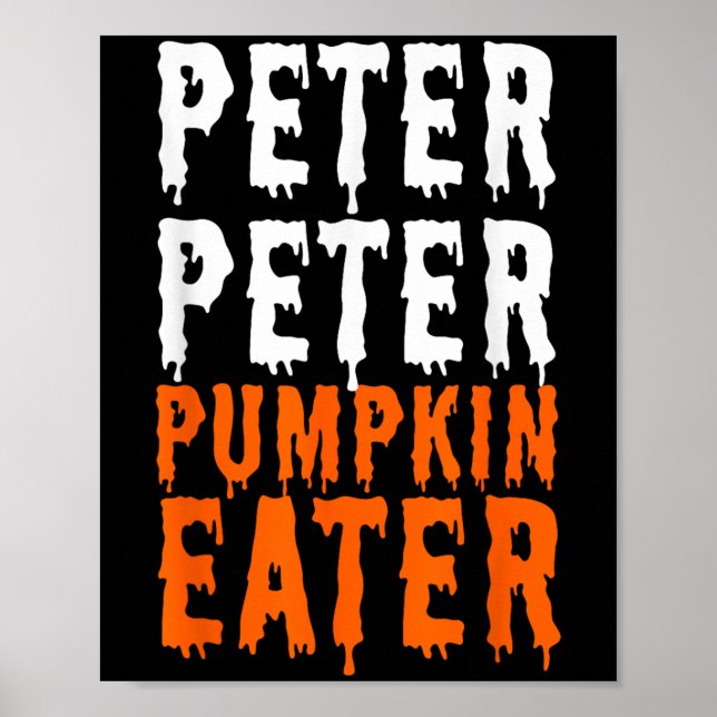 Peter Pumpkin Eater Halloween Costume Couple Men  Poster (Front)