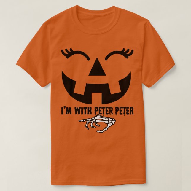 Peter Pumpkin Eater Wife Halloween Couple Costume  T-Shirt (Design Front)