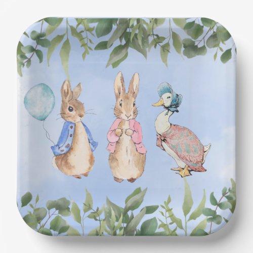 Peter Rabbit And Friends Baby Shower  Paper Plates