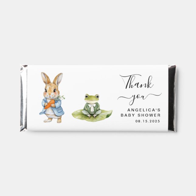 Peter Rabbit and Mr. Jeremy Fisher Thank You Hershey Bar Favors (Front)