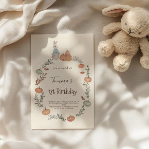 Peter Rabbit autumn fall Invitation