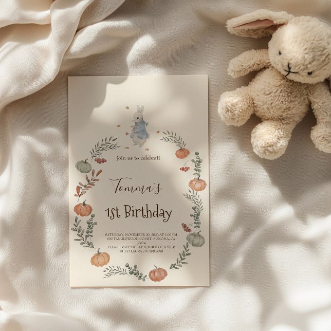 Peter Rabbit autumn fall Invitation (Creator Uploaded)