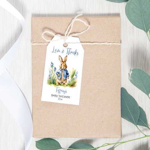 Peter rabbit baby boy baby shower favor gift tags