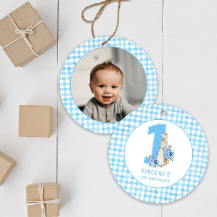 Peter Rabbit Baby First Birthday Ceramic Ornament
