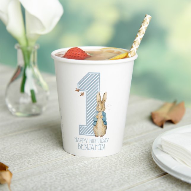 Peter Rabbit | Baby First Birthday Paper Cups (Insitu)