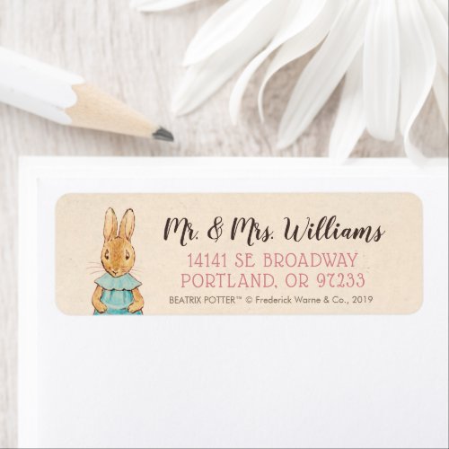 Peter Rabbit  Baby Girl Birthday Label