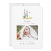 Peter Rabbit Baby Girl photo Birth Announcement