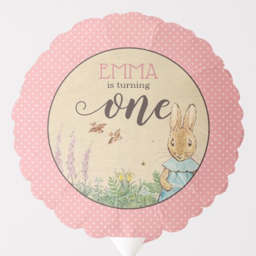 Peter Rabbit  Baby Girls First Birthday Balloon