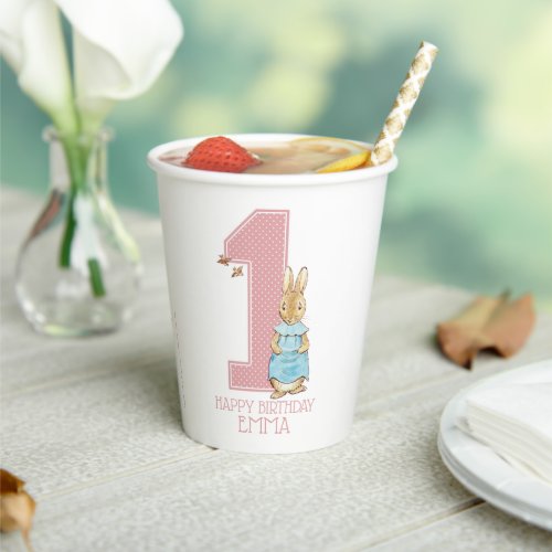 Peter Rabbit  Baby Girls First Birthday Paper Paper Cups