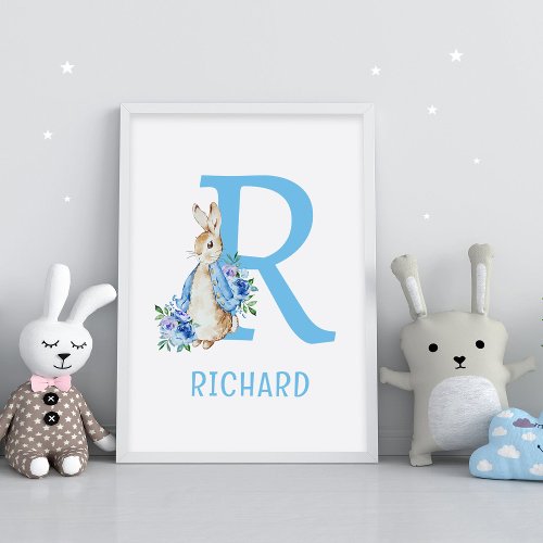 Peter Rabbit Baby Name Poster