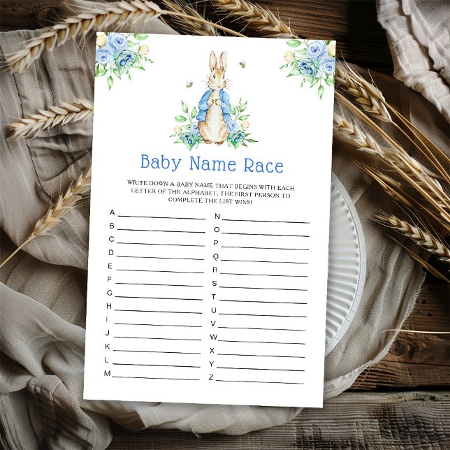 Peter Rabbit Baby Name Race game (Creator Uploaded)