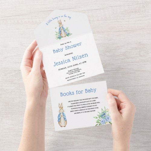 Peter Rabbit Baby Shower All In One Invitation