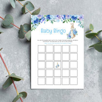 Peter Rabbit Baby Shower Bingo Game Card