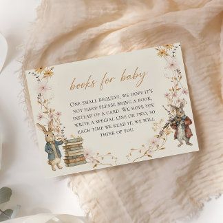Peter Rabbit Baby Shower Books for Baby Enclosure Card