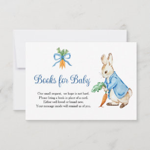 Peter Rabbit Baby Shower Books For Baby RSVP Card