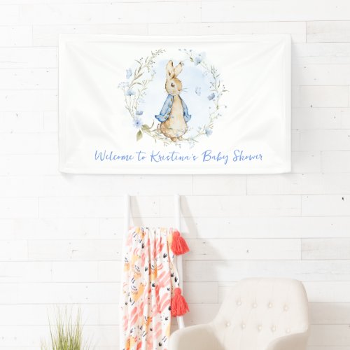 Peter Rabbit Baby Shower Boy Banner