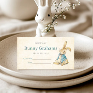 Peter Rabbit Baby Shower Bunny Grahams Enclosure Card