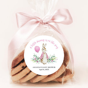 Peter Rabbit Baby Shower Classic Round Sticker