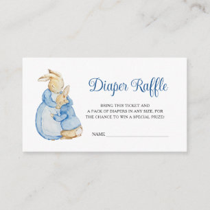 Peter Rabbit Baby Shower Diaper Raffle Enclosure Card