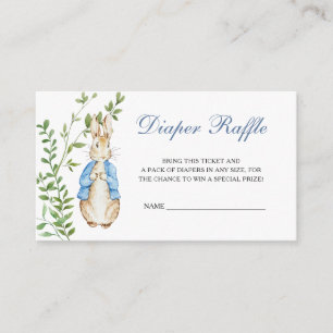 Peter Rabbit Baby Shower Diaper Raffle Enclosure Card