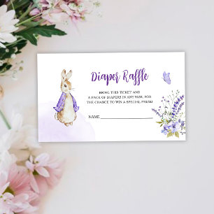 Peter Rabbit Baby Shower Diaper Raffle Enclosure Card