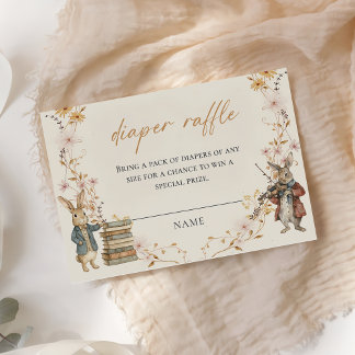 Peter Rabbit Baby Shower Diaper Raffle Enclosure Card