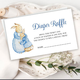 Peter Rabbit Baby Shower Diaper Raffle Enclosure Card