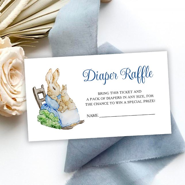 Peter Rabbit Baby Shower Diaper Raffle Enclosure Card (Creator Uploaded)