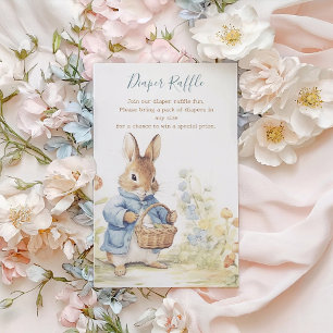 Peter Rabbit Baby Shower Diaper Raffle Enclosure Card