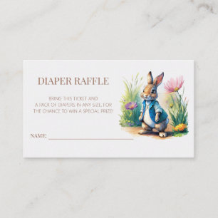 Peter Rabbit Baby Shower Diaper Raffle  Enclosure Card