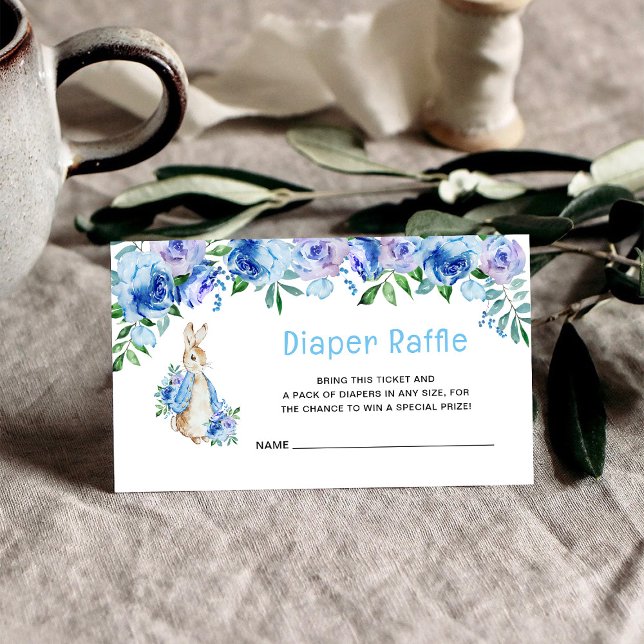 Peter Rabbit Baby Shower Diaper Raffle Insert Card (Creator Uploaded)