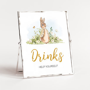 Peter Rabbit Baby Shower Drinks Poster
