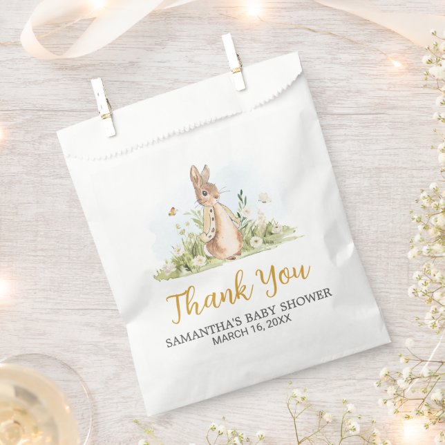 Peter Rabbit Baby Shower Favor Bag (Clipped)